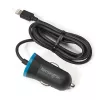 Automobilinis įkroviklis Kensington PowerBolt™ 2.4 Car Charger — juodas, su integruotu Lightning kabeliu, 1 m