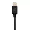 Automobilinis įkroviklis Kensington PowerBolt™ 2.4 Car Charger — juodas, su integruotu Lightning kabeliu, 1 m