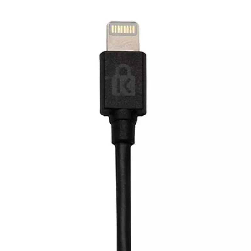 Automobilinis įkroviklis Kensington PowerBolt™ 2.4 Car Charger — juodas, su integruotu Lightning kabeliu, 1 m