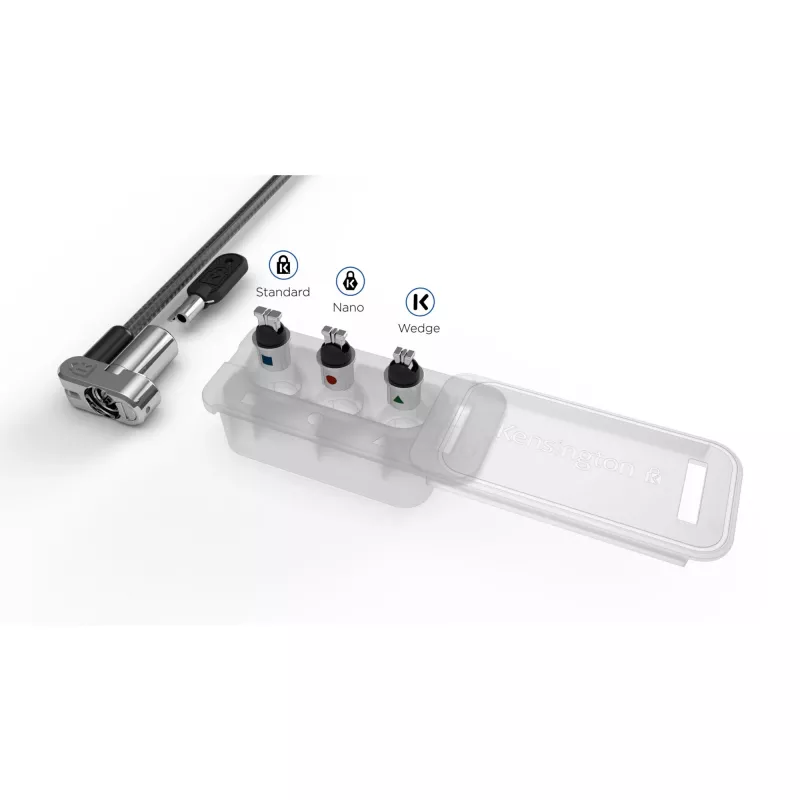 Kensington atsarginės užrakto galvutės antgaliai Universal 3-in-1 nešiojamojo kompiuterio spynai