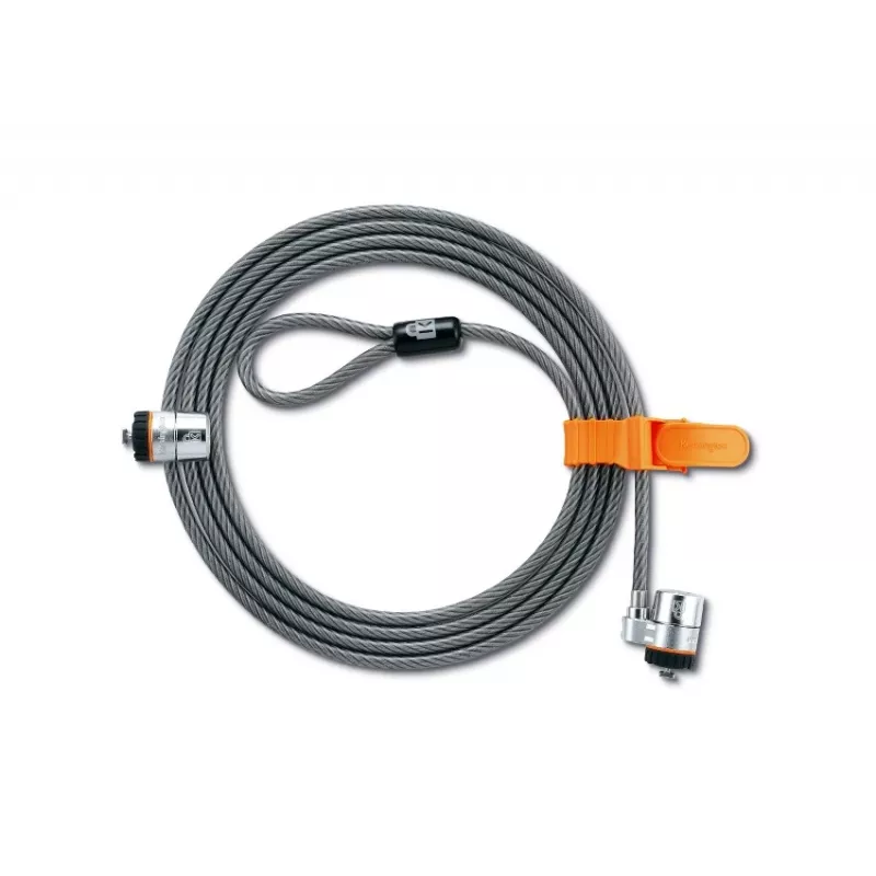 Kensington MicroSaver® raktinė dviguba nešiojamojo kompiuterio spyna, 2,2 m, apvalus raktas, plienas