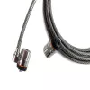 Kensington MicroSaver® raktinė dviguba nešiojamojo kompiuterio spyna, 2,2 m, apvalus raktas, plienas