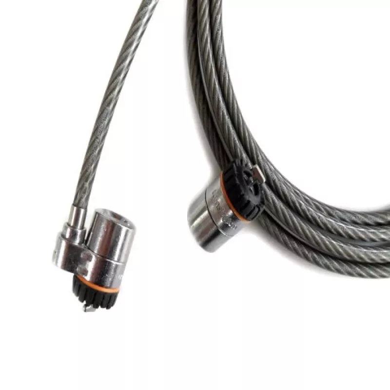 Kensington MicroSaver® raktinė dviguba nešiojamojo kompiuterio spyna, 2,2 m, apvalus raktas, plienas
