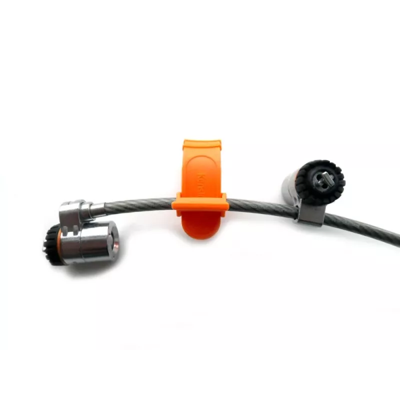 Kensington MicroSaver® raktinė dviguba nešiojamojo kompiuterio spyna, 2,2 m, apvalus raktas, plienas