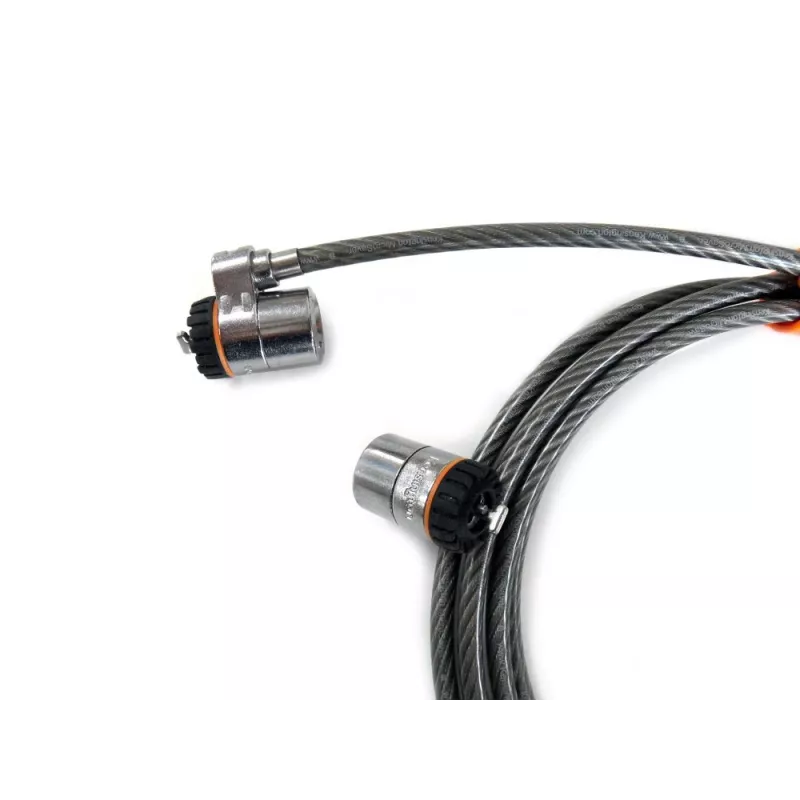 Kensington MicroSaver® raktinė dviguba nešiojamojo kompiuterio spyna, 2,2 m, apvalus raktas, plienas