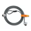 Kensington MicroSaver® raktinė dviguba nešiojamojo kompiuterio spyna, 2,2 m, apvalus raktas, plienas