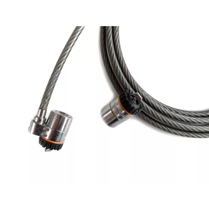Kensington MicroSaver® raktinė dviguba nešiojamojo kompiuterio spyna, 2,2 m, apvalus raktas, plienas