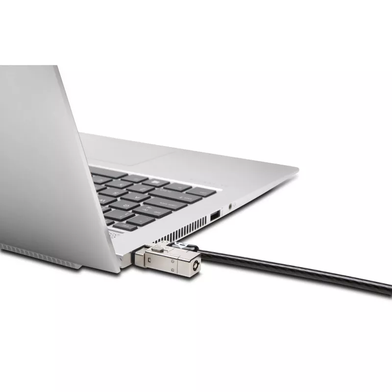 Kensington Slim NanoSaver 2.0 Dual Headed Lock, raktinis, anglinis plienas, sidabrinė, juoda