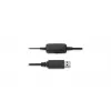 Kensington USB Mono ausinės su integruotu mikrofonu ir valdymu ant laido, laidinės, biurui/skambučių centrui, juodos