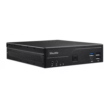 Shuttle Slim PC DH610, LGA1700, 1x HDMI, 2x DP, 1x 2,5 colio, 2x M.2, 2x LAN (Intel 1G + 2,5G), 2x COM, 24/7 darbui, su VESA laikikliu