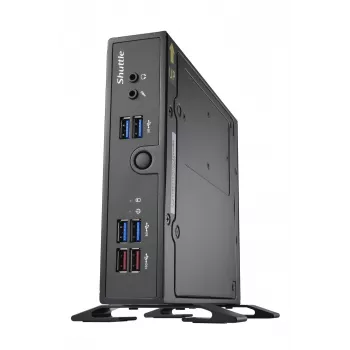 Shuttle XPC slim Barebone DS50U5, i5-1335U, 2x LAN (1x 2,5Gbit, 1x 1Gbit), 1x COM, 1x HDMI, 1x DP, 1x VGA, beventiliu, 24/7 nuolatinis darbas