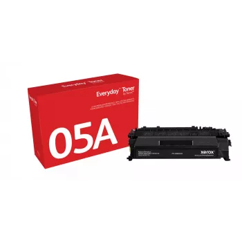 Juodas dažų kasetė Everyday™ Black Toner by Xerox, suderinama su HP 05A (CE505A), standartinės talpos