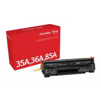 Juodas kasetė „Everyday™ Black Toner by Xerox“, suderinama su HP 35A 36A 85A (CB435A/CB436A/CE285A), standartinės talpos