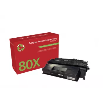 „Everyday™ Mono Remanufactured Toner by Xerox“ – perdirbtas kasetė, suderinama su HP 80X (CF280X), didelės talpos