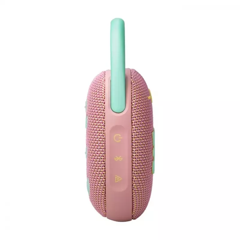 JBL Clip 5 nešiojamas Bluetooth garsiakalbis, rožinis