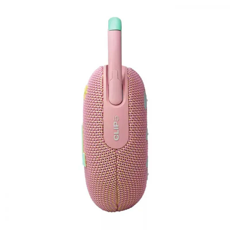 JBL Clip 5 nešiojamas Bluetooth garsiakalbis, rožinis