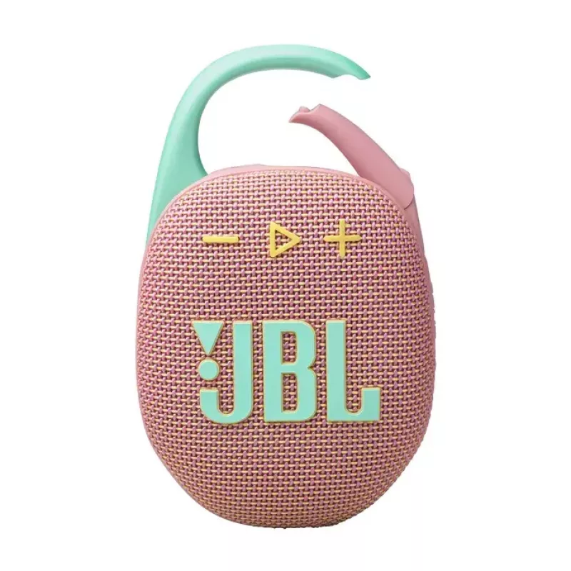 JBL Clip 5 nešiojamas Bluetooth garsiakalbis, rožinis
