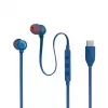 JBL Tune 310C USB ausinės laidinės į ausį, skambučiams/muzikai, USB Type-C, mėlynos
