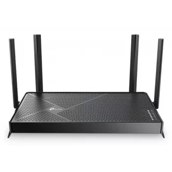 Stalinis maršrutizatorius TP-Link EB210 Pro — Dviejų juostų 2,4/5 GHz, Wi‑Fi 7 (802.11be), 2,5 Gigabit Ethernet, 5 LAN prievadai, USB, Juoda