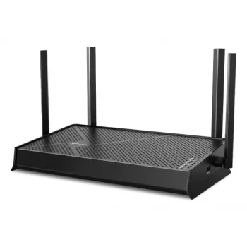 Stalinis maršrutizatorius TP-Link EB210 Pro — Dviejų juostų 2,4/5 GHz, Wi‑Fi 7 (802.11be), 2,5 Gigabit Ethernet, 5 LAN prievadai, USB, Juoda