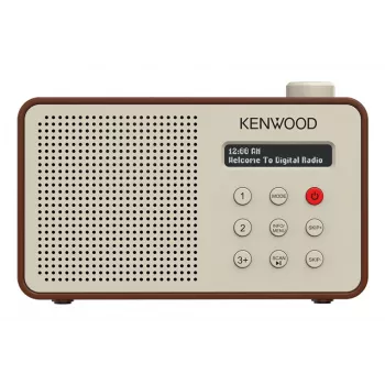 Kenwood CRM25DABT nešiojamas skaitmeninis radijo imtuvas, mocha