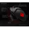 HP OMEN Reactor pelė, dešinė ranka, optinė, USB-A, 16000 DPI, 0.2 ms, juoda