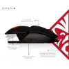 HP OMEN Reactor pelė, dešinė ranka, optinė, USB-A, 16000 DPI, 0.2 ms, juoda