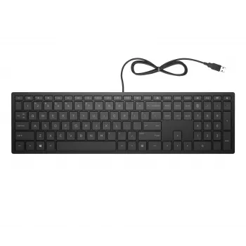 HP Pavilion Wired Keyboard 300, pilno dydžio (100%), laidinė, USB, mechaninė, juoda