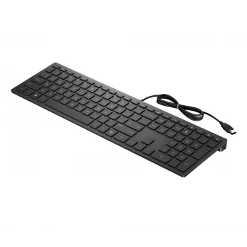 HP Pavilion Wired Keyboard 300, pilno dydžio (100%), laidinė, USB, mechaninė, juoda