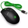 HP Pavilion Gaming Mouse 300, ambidekstrinė, optinė, USB-A, 5000 DPI, juoda, žalia
