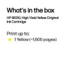 HP 963XL High Yield geltona originali rašalo kasetė, geltona, 1 vnt., 1600 puslapių
