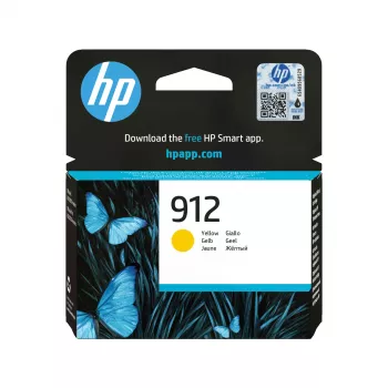 HP 912 geltona originali rašalo kasetė, geltona, 1 vnt., 315 puslapių