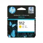 HP 912 geltona originali rašalo kasetė, geltona, 1 vnt., 315 puslapių