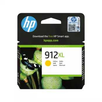 HP 912XL High Yield geltona originali rašalo kasetė, geltona, 1 vnt., 700 puslapių