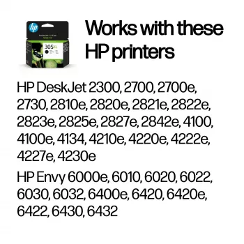 HP 305XL High Yield Original rašalo kasetė, juoda