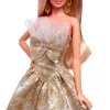 Barbie Signature 2025 Šventinė Kolekcinė Lėlė, Blondinė su Sidabrine ir Auksine Suknele