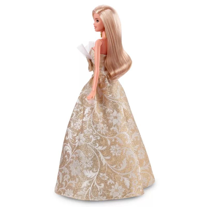 Barbie Signature 2025 Šventinė Kolekcinė Lėlė, Blondinė su Sidabrine ir Auksine Suknele