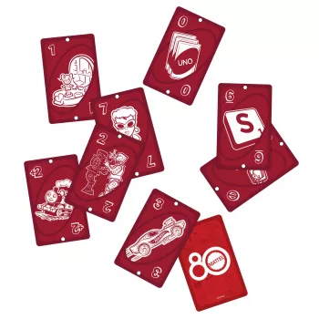 Kortų žaidimas UNO Mattel 80th Ruby Red