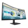 HP P34hc G4 WQHD USB-C lenktas monitorius, 86,4 cm (34 col.), 3440 x 1440 pikselių, Wide Quad HD, LCD, 5 ms, juodas