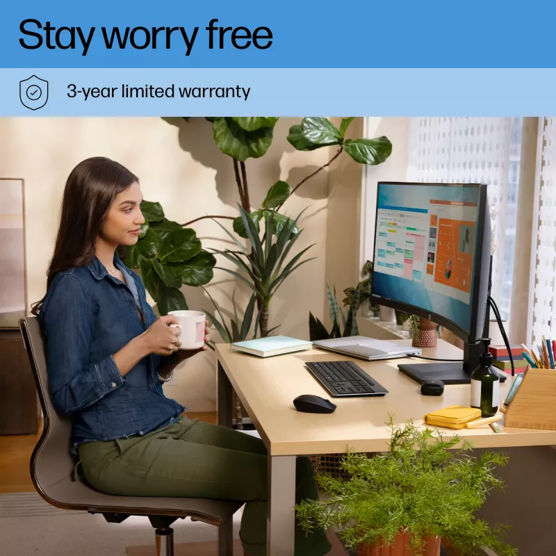 HP P34hc G4 WQHD USB-C lenktas monitorius, 86,4 cm (34 col.), 3440 x 1440 pikselių, Wide Quad HD, LCD, 5 ms, juodas
