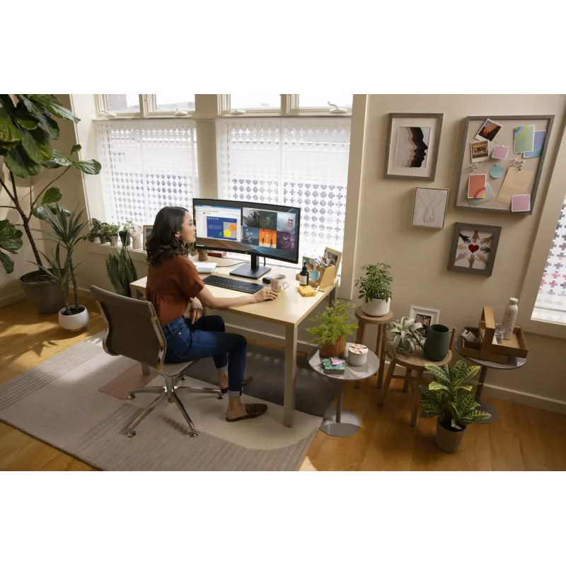 HP P34hc G4 WQHD USB-C lenktas monitorius, 86,4 cm (34 col.), 3440 x 1440 pikselių, Wide Quad HD, LCD, 5 ms, juodas