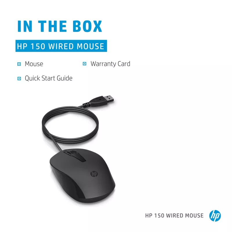 Pelė HP 150 Wired USB Type-A