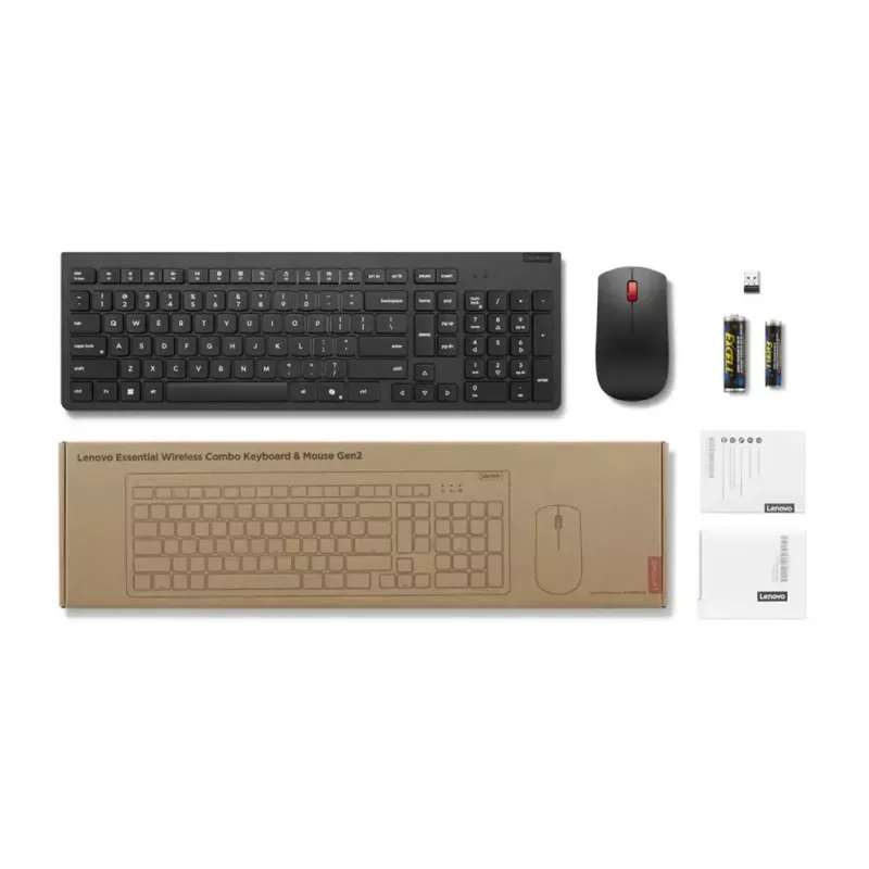 Lenovo Essential Combo Gen2 Nordic 4X31R64497 belaidė klaviatūra su pele, RF, juoda