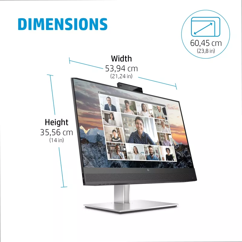 HP E24m G5 23,8 colio Full HD monitorius, 1920x1080 (40Z32E9#ABB)