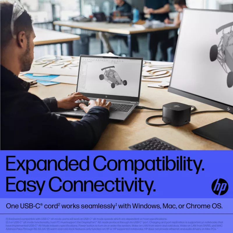 HP Thunderbolt Dock 280W G4 belaidžio ryšio stotelė Thunderbolt 4 juoda