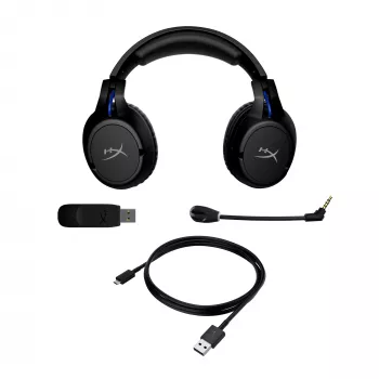 HyperX Cloud Flight - Belaidis žaidimų ausinių rinkinys (Juoda-Mėlyna) - PS5-PS4