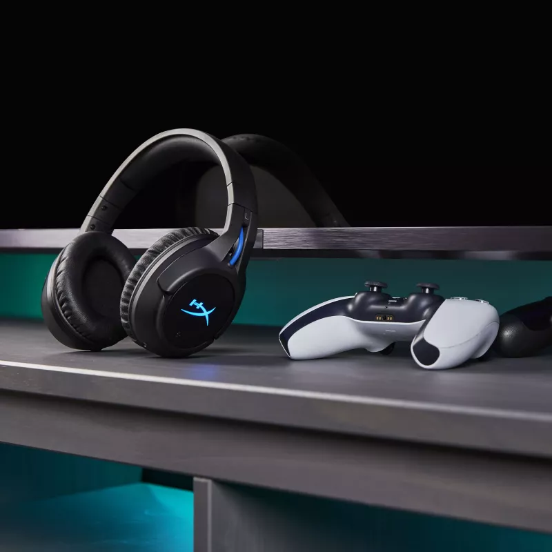 HyperX Cloud Flight - Belaidis žaidimų ausinių rinkinys (Juoda-Mėlyna) - PS5-PS4