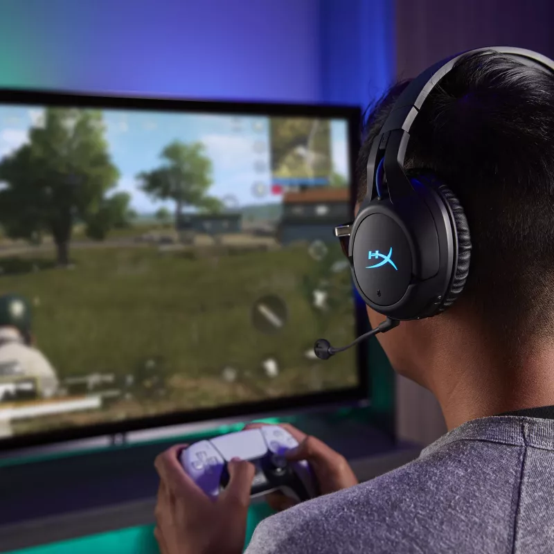 HyperX Cloud Flight - Belaidis žaidimų ausinių rinkinys (Juoda-Mėlyna) - PS5-PS4