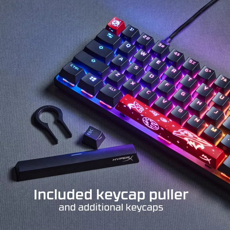 HyperX Alloy Origins 65 – mechaninė žaidimų klaviatūra, HX Aqua (JAV išdėstymas)