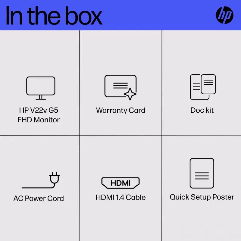 Monitorius HP V22v G5 21,4 colio Full HD 1920 x 1080